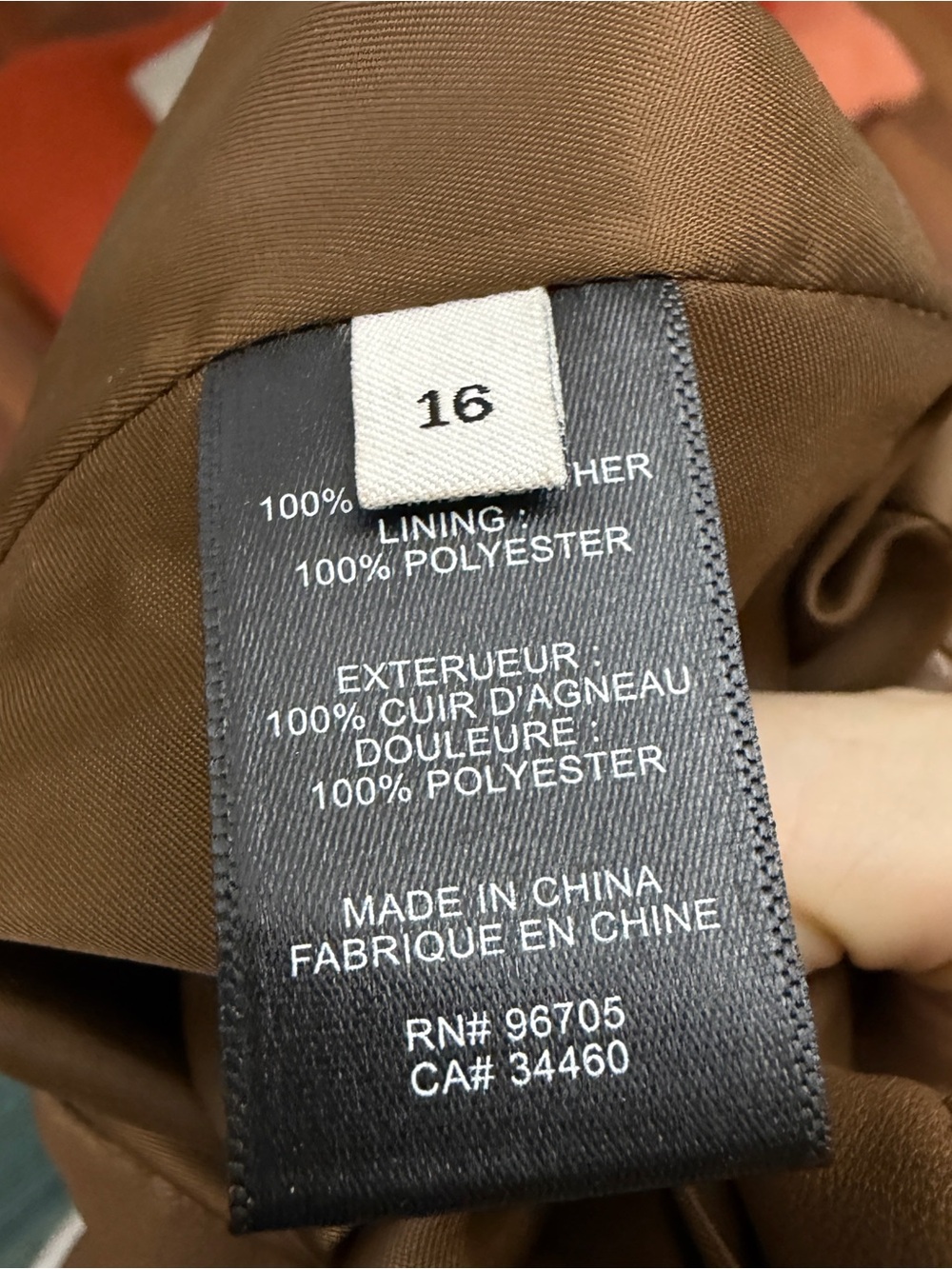 Rebecca Taylor Chestnut Brown Leather Zip Jacket NWT - Size 16 - Picture 15 of 16